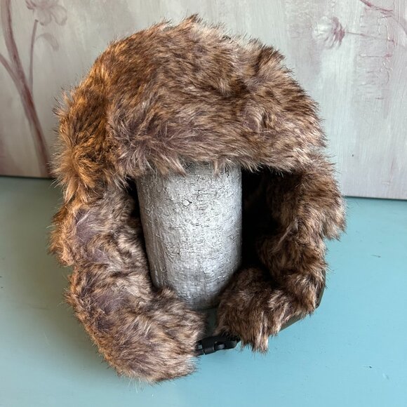 John Boy Trapper Hat Bomber Hat Faux Fur One Size Cold Gear Raingear Hunting - Picture 9 of 12